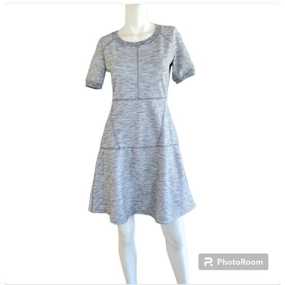 Athleta women's Sz XS En Route light gray space dye dress - Picture 6 of 8
